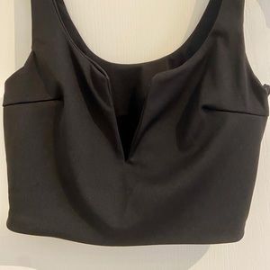 Black V Crop Top